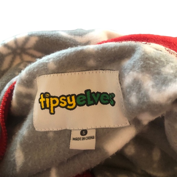 Tipsy Elves Women’s Grey Moose Jumpsuit size Small - Picture 12 of 16